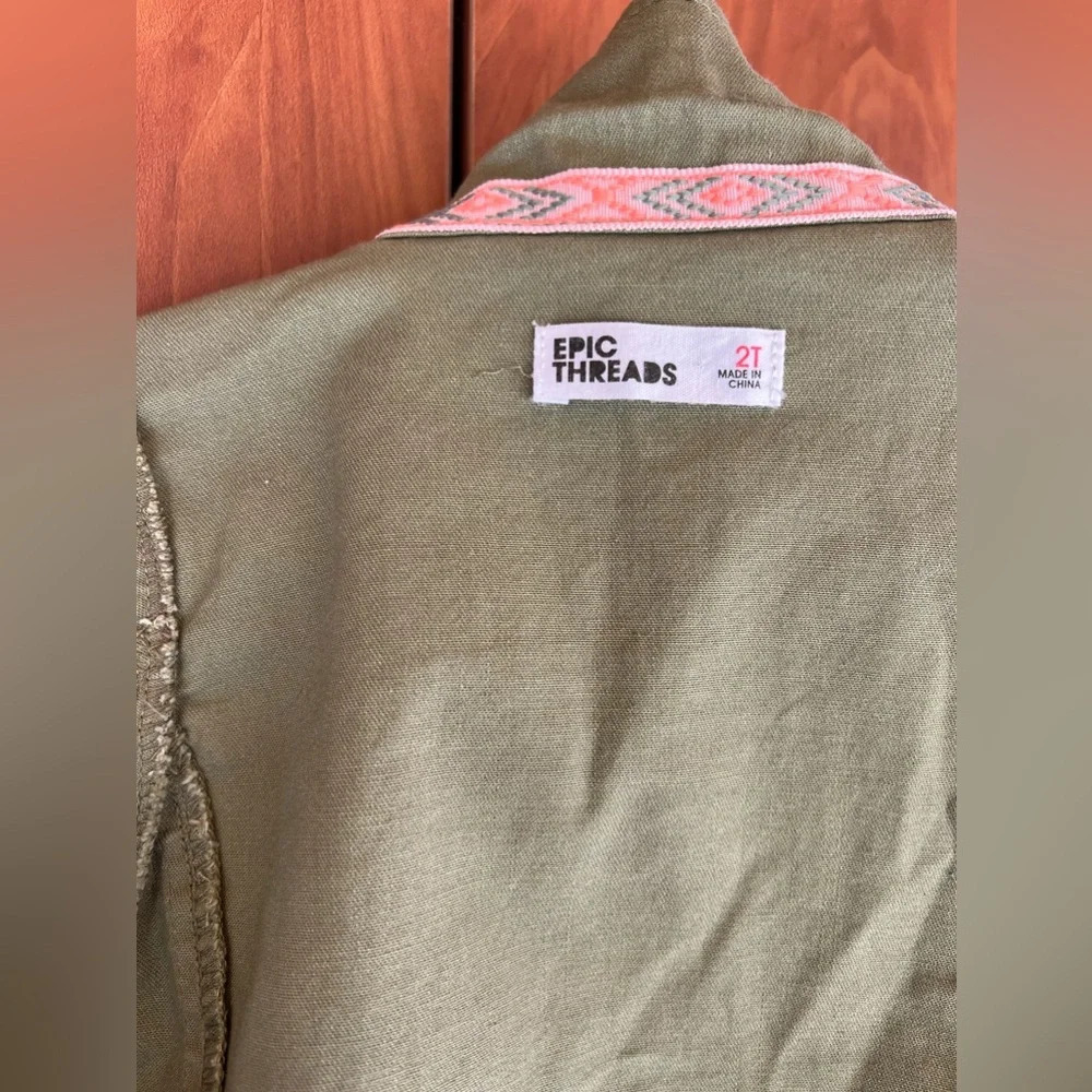 Epic Threads - Olive Green Girls Jacket (Sz 2t) - Picture 6 of 6